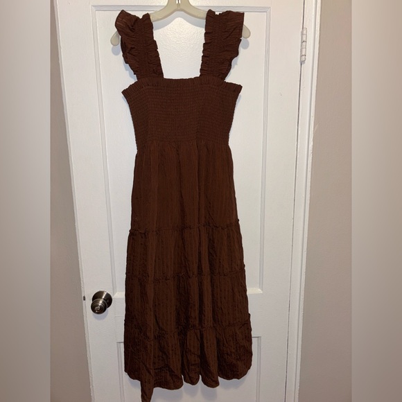 Hill House Home Chocolate Seersucker Nap Dress Ellie Medium Cotton Lined Brown - Picture 4 of 9